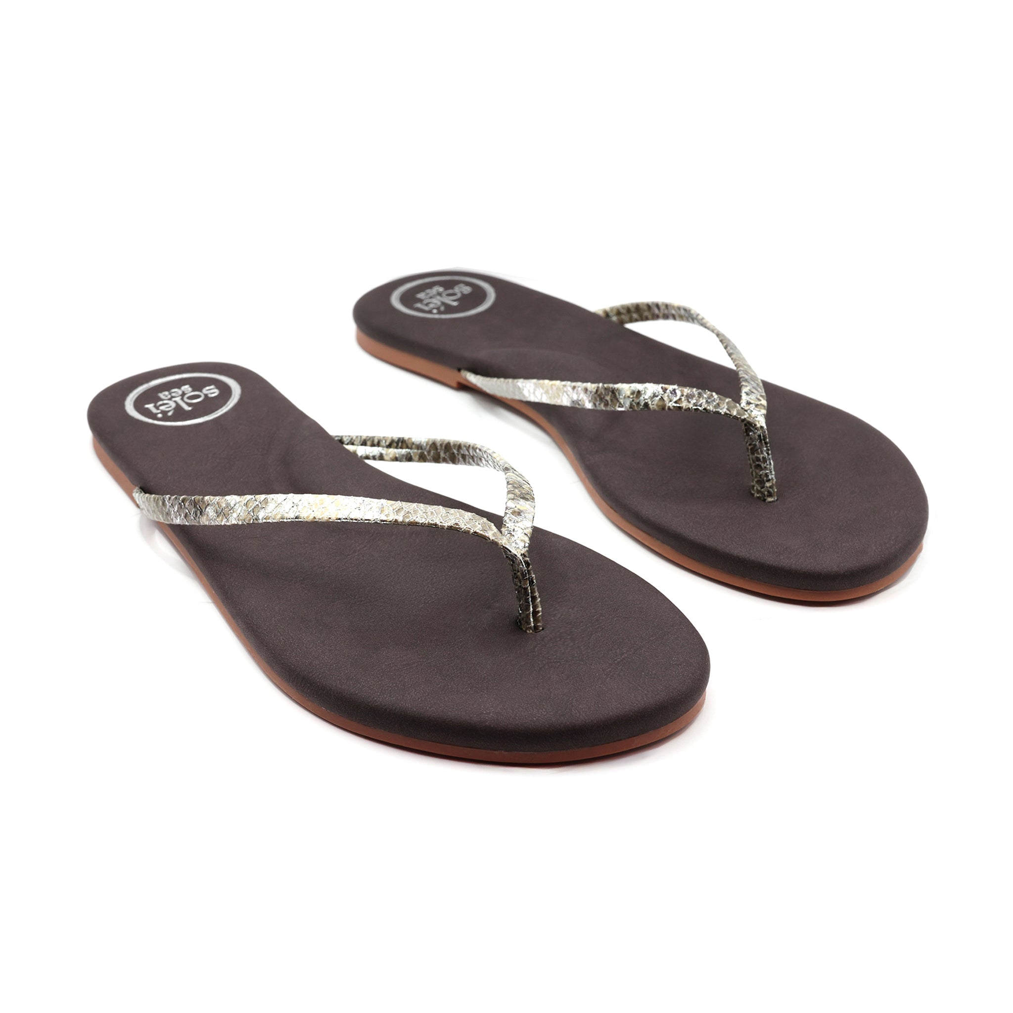 COPA - Brown with Lizard Print Sandal