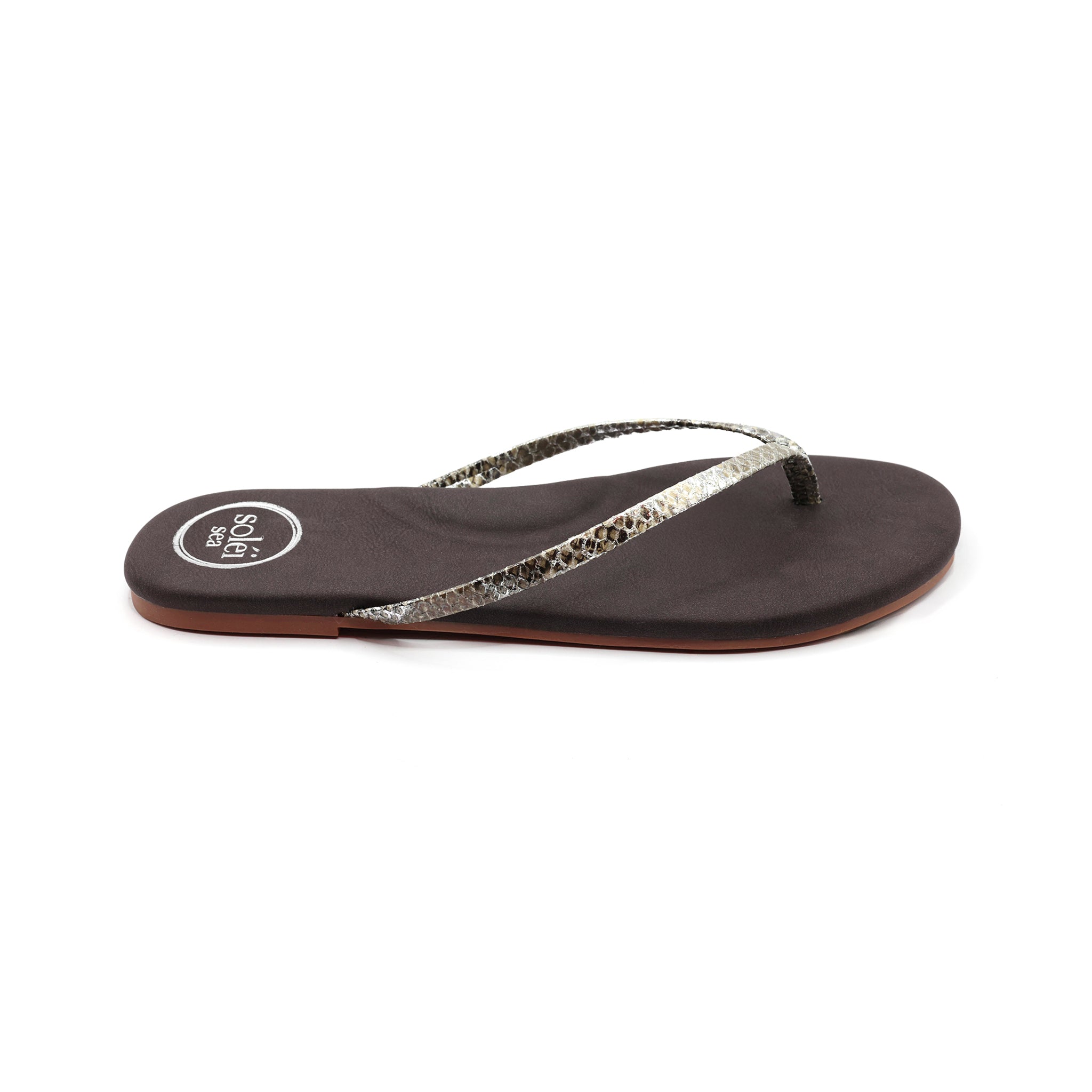 COPA - Brown with Lizard Print Sandal