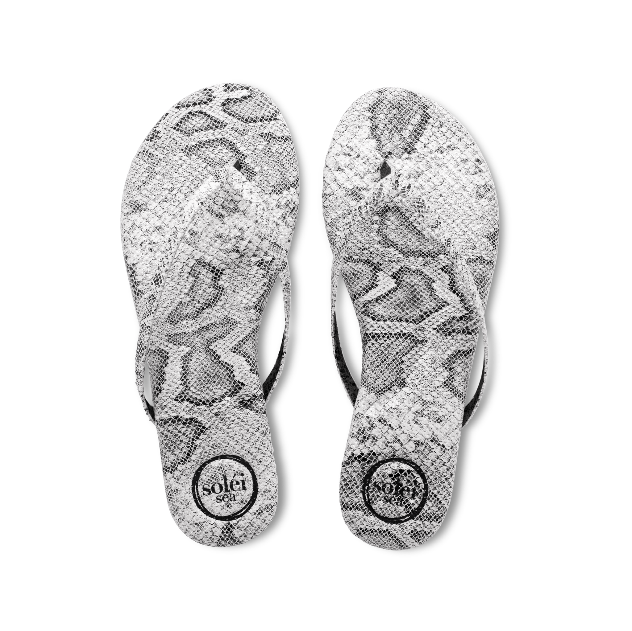 Indie Light Grey Python Print Sandal