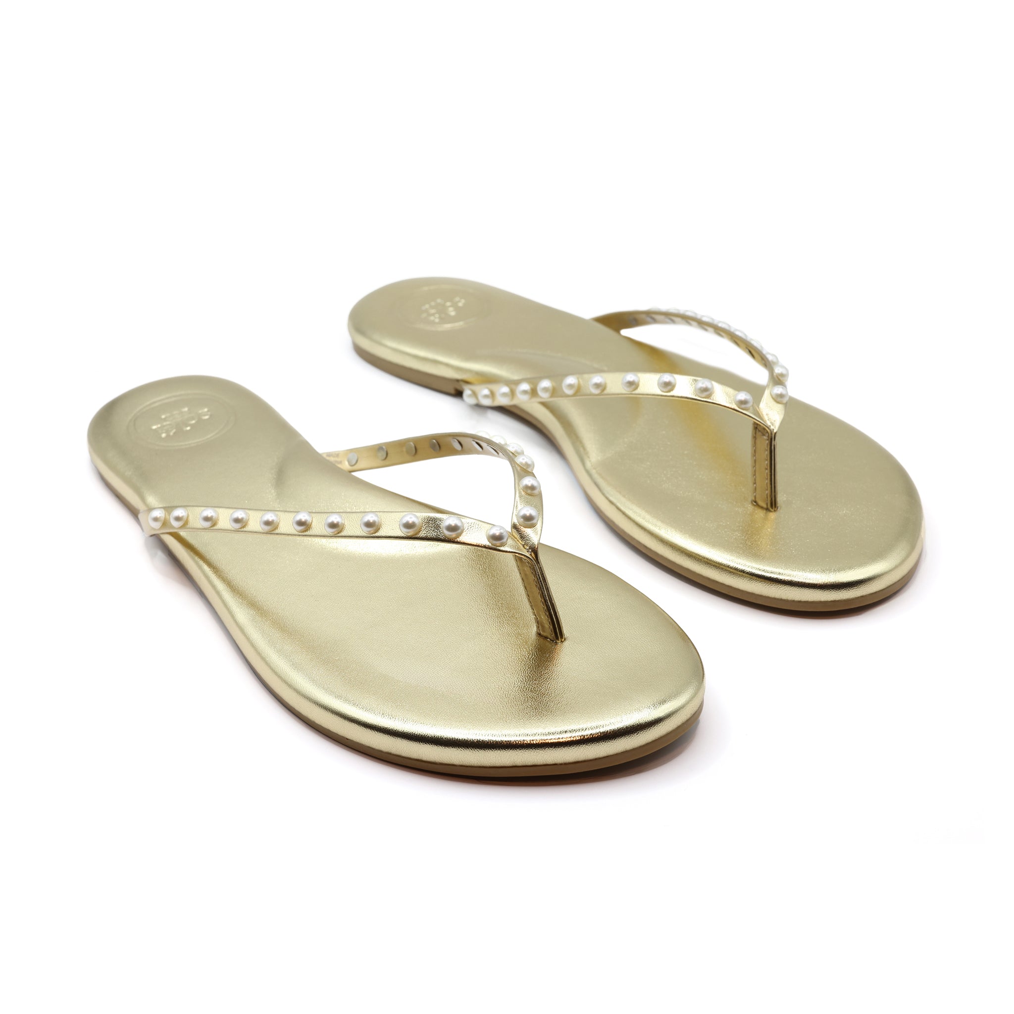 Indie Solid Metallic Gold with Pearls
