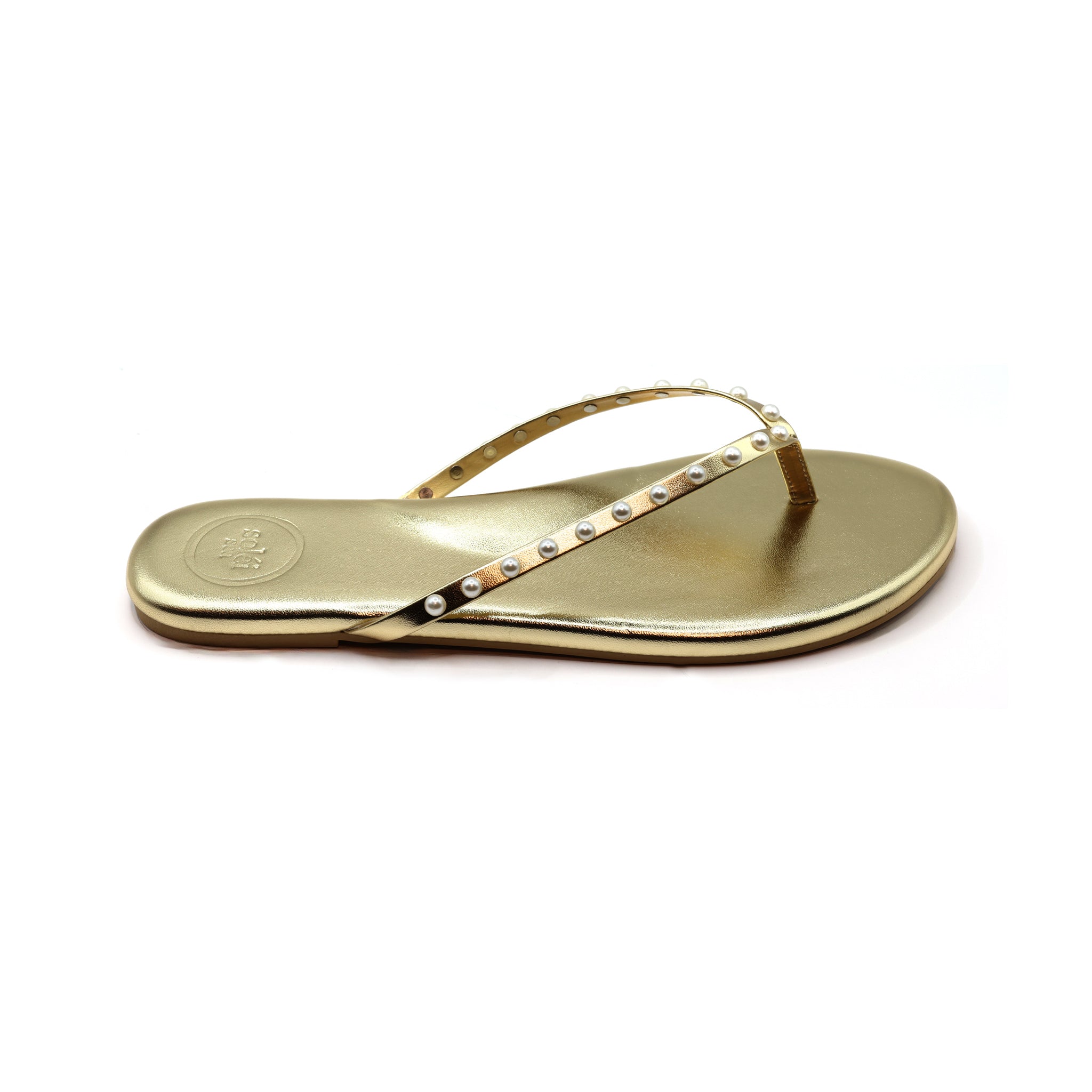 Indie Solid Metallic Gold with Pearls