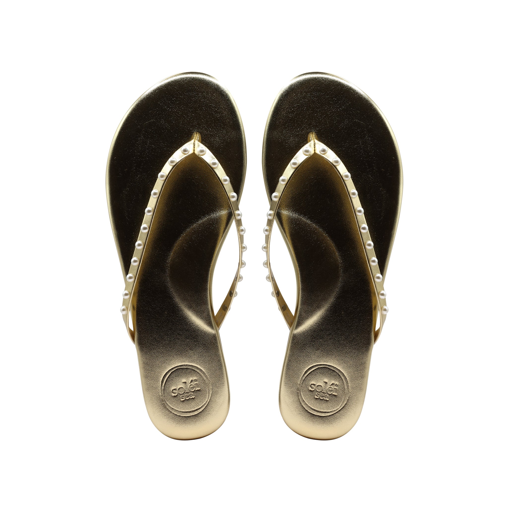 Indie Solid Metallic Gold with Pearls