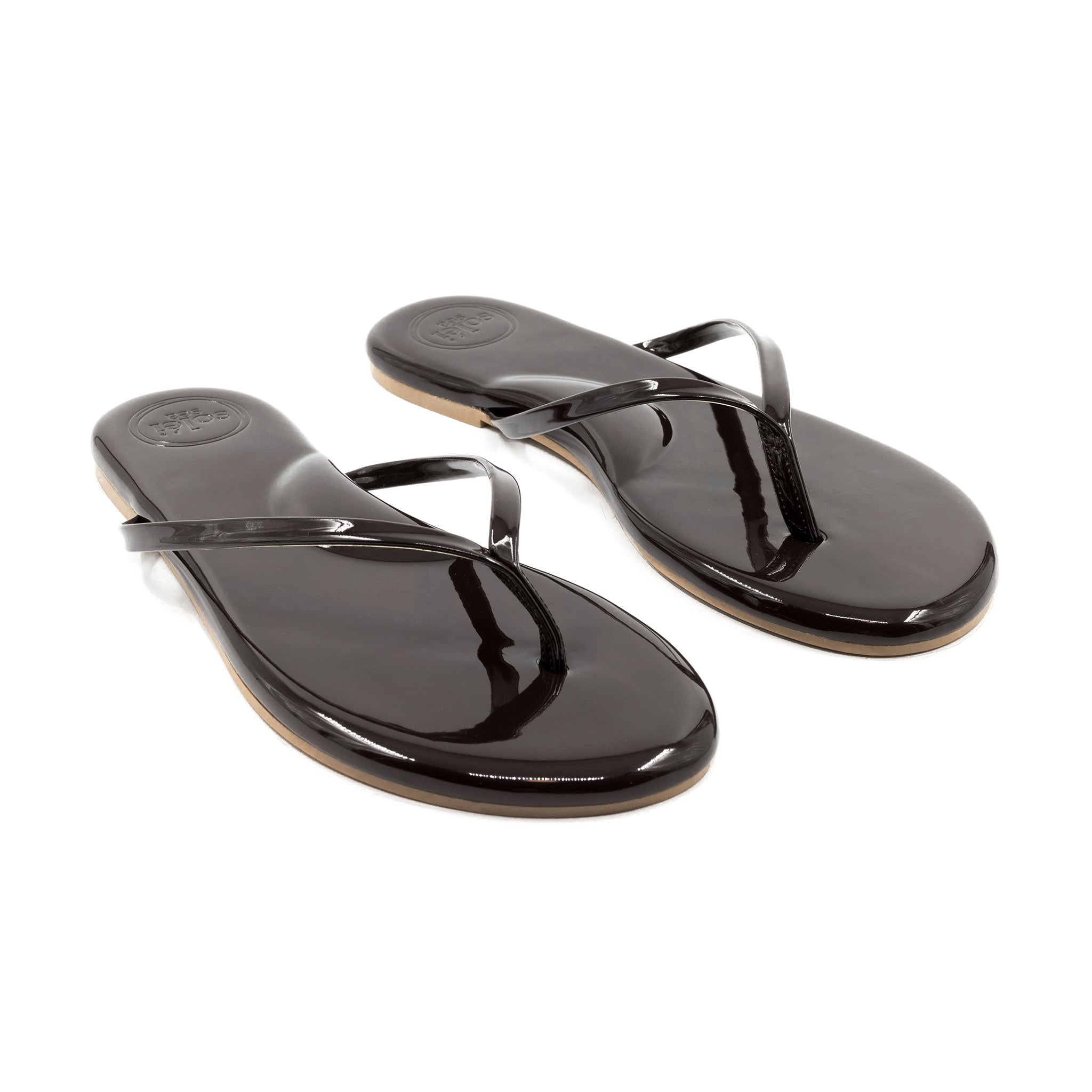 Indie Patent Walnut Women's Flip Flop Sandal