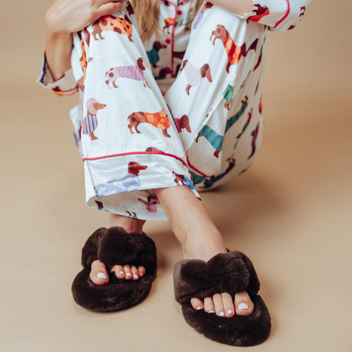 Soléi Sea Izzie slipper in Chocolate Bar, view 9