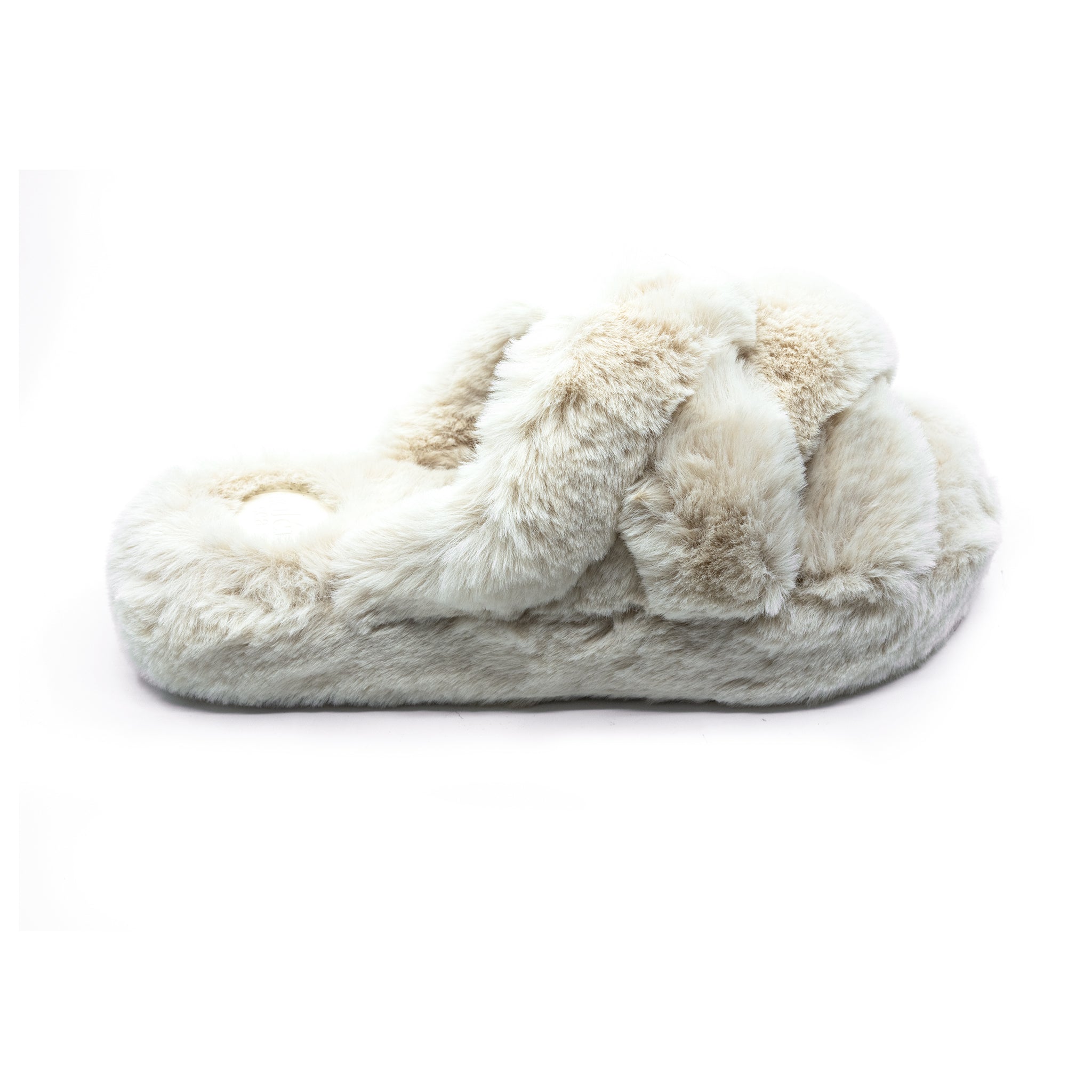NEVIE faux fur slipper in Crème, view 4