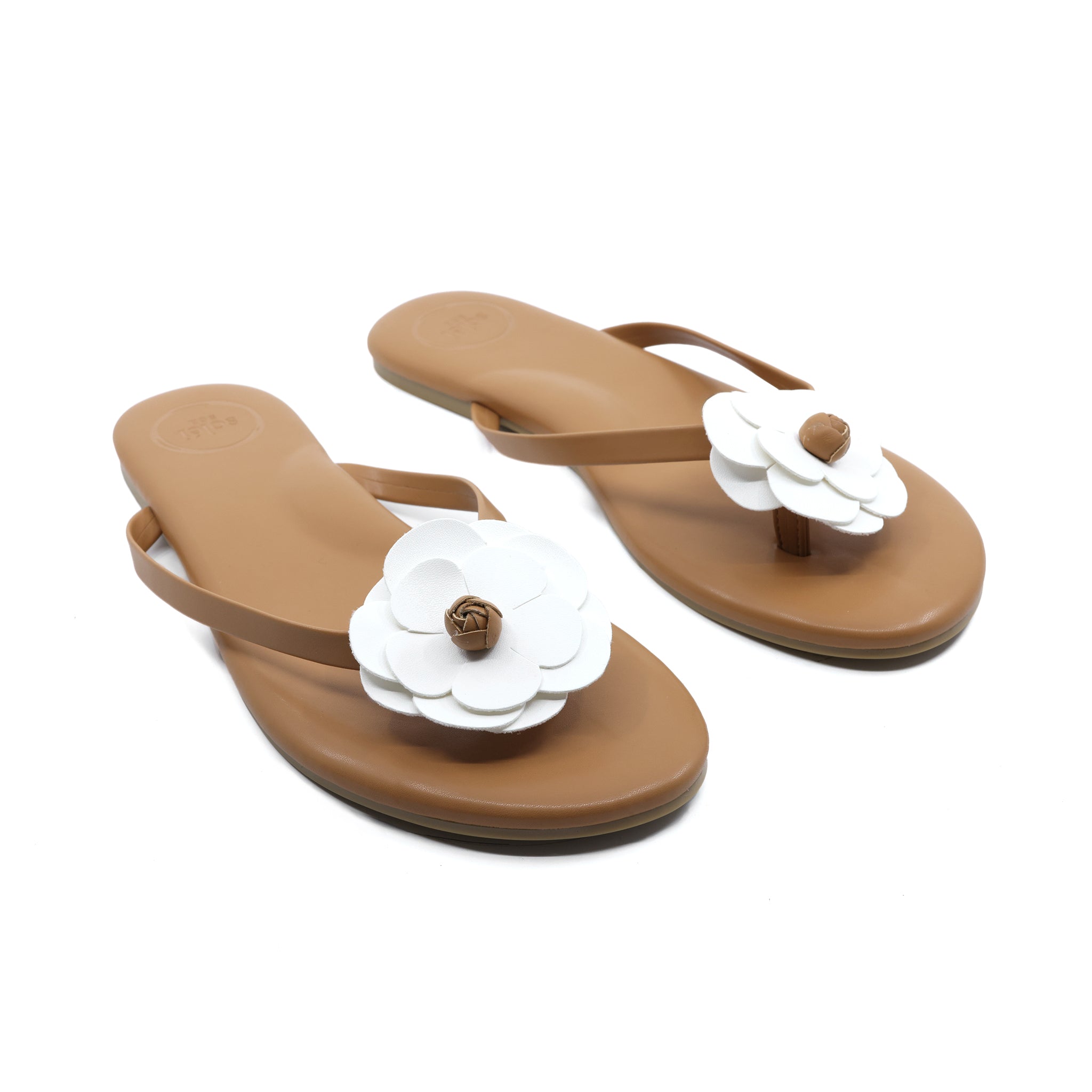 VALENTINA - SADDLE & WHITE