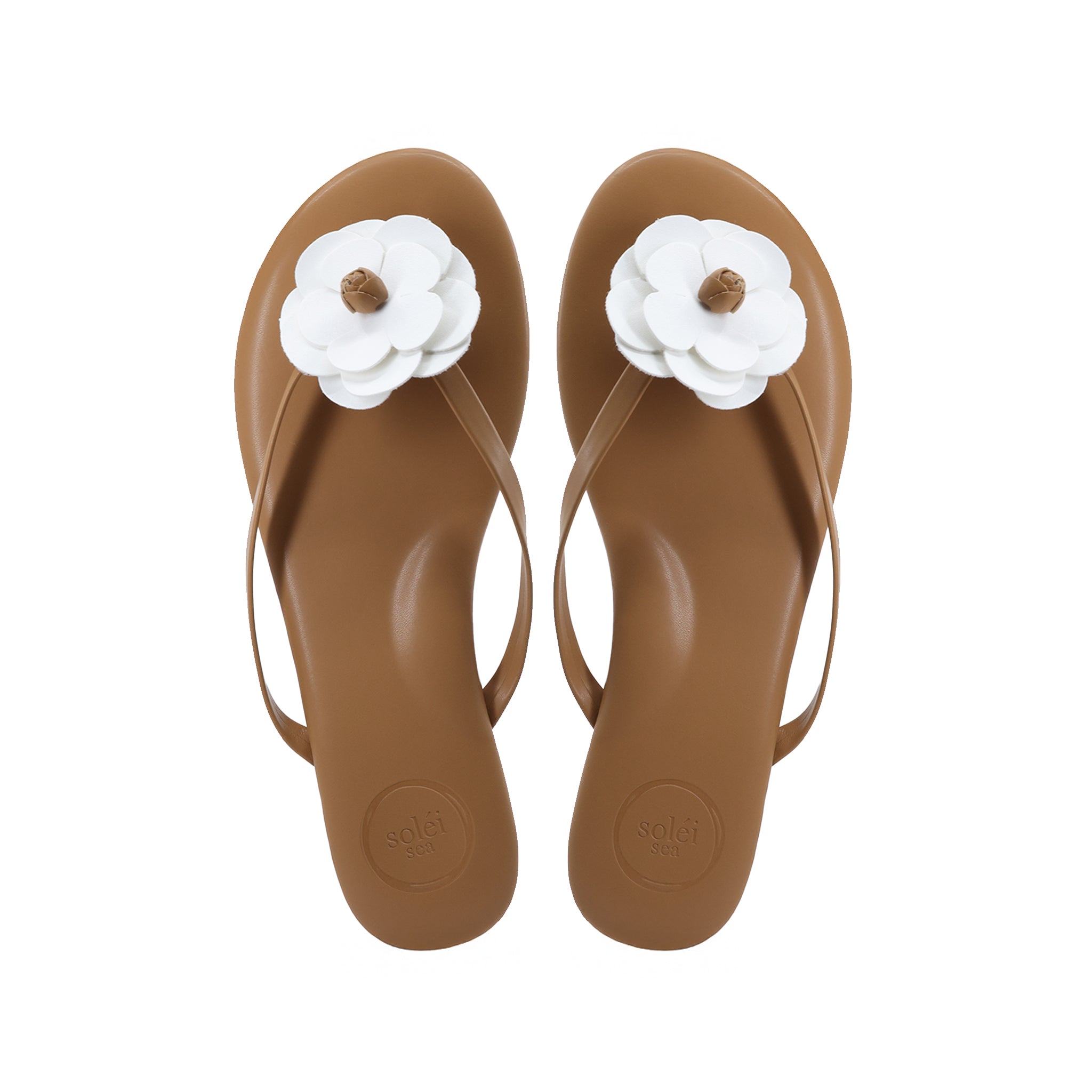 VALENTINA - SADDLE & WHITE