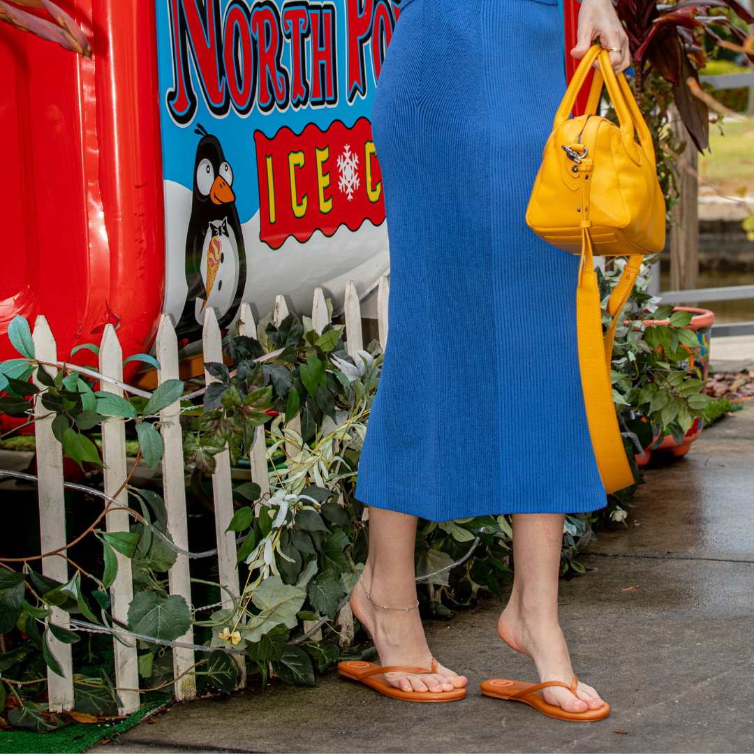 Indie Saddle & Orange Sandal