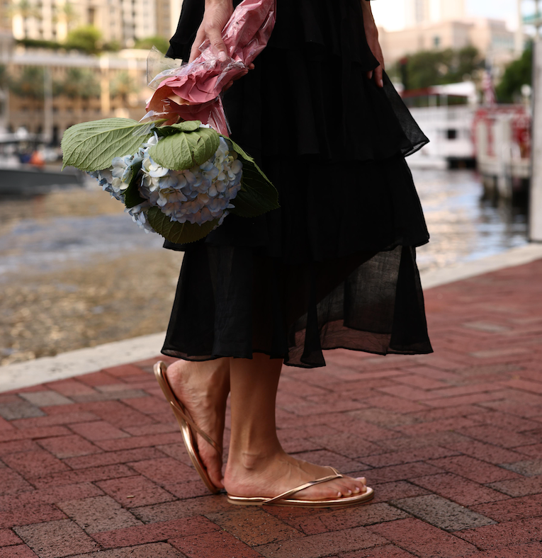 Sandals and flowers flip flop lifestyle