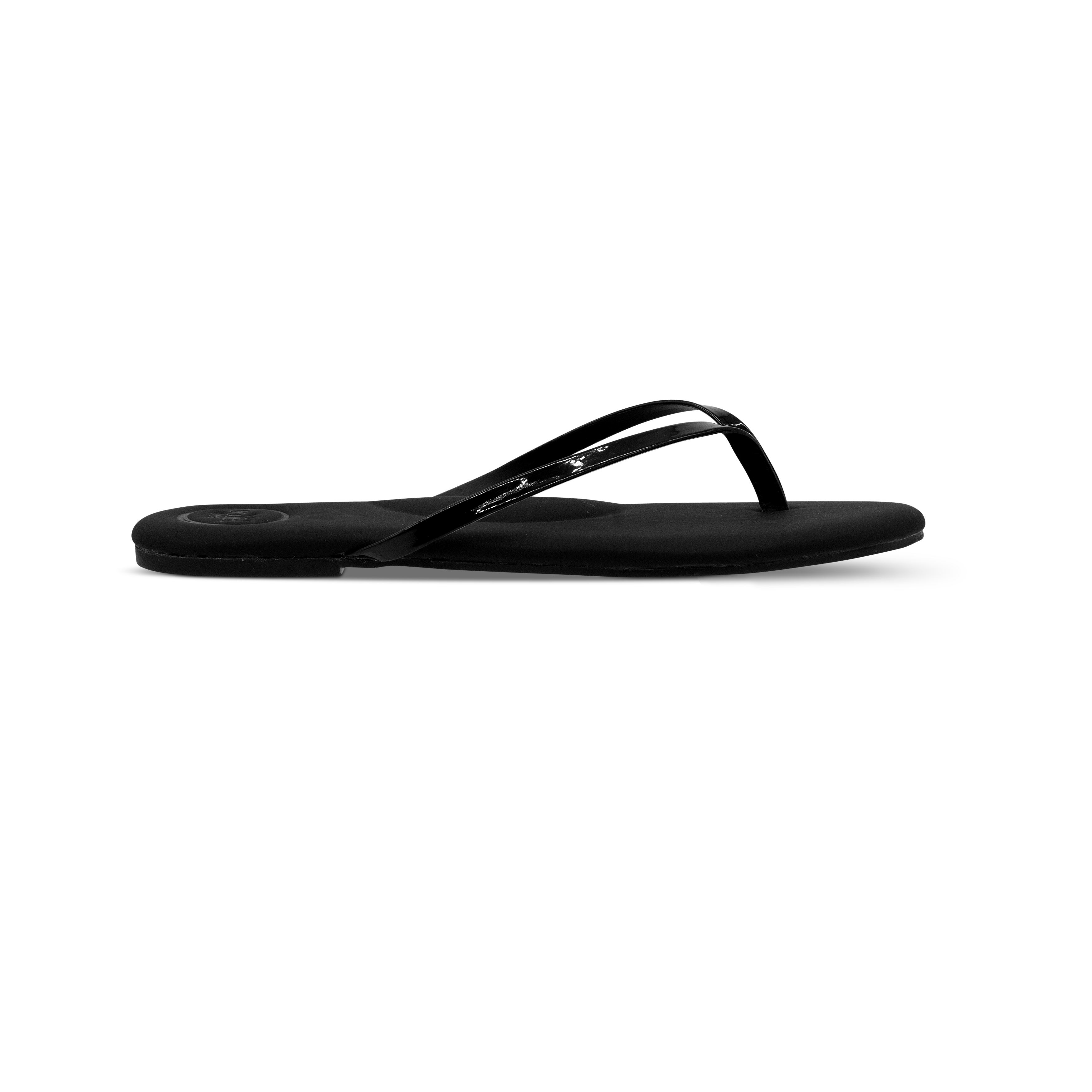 Indie Black with Patent Strap Sandal