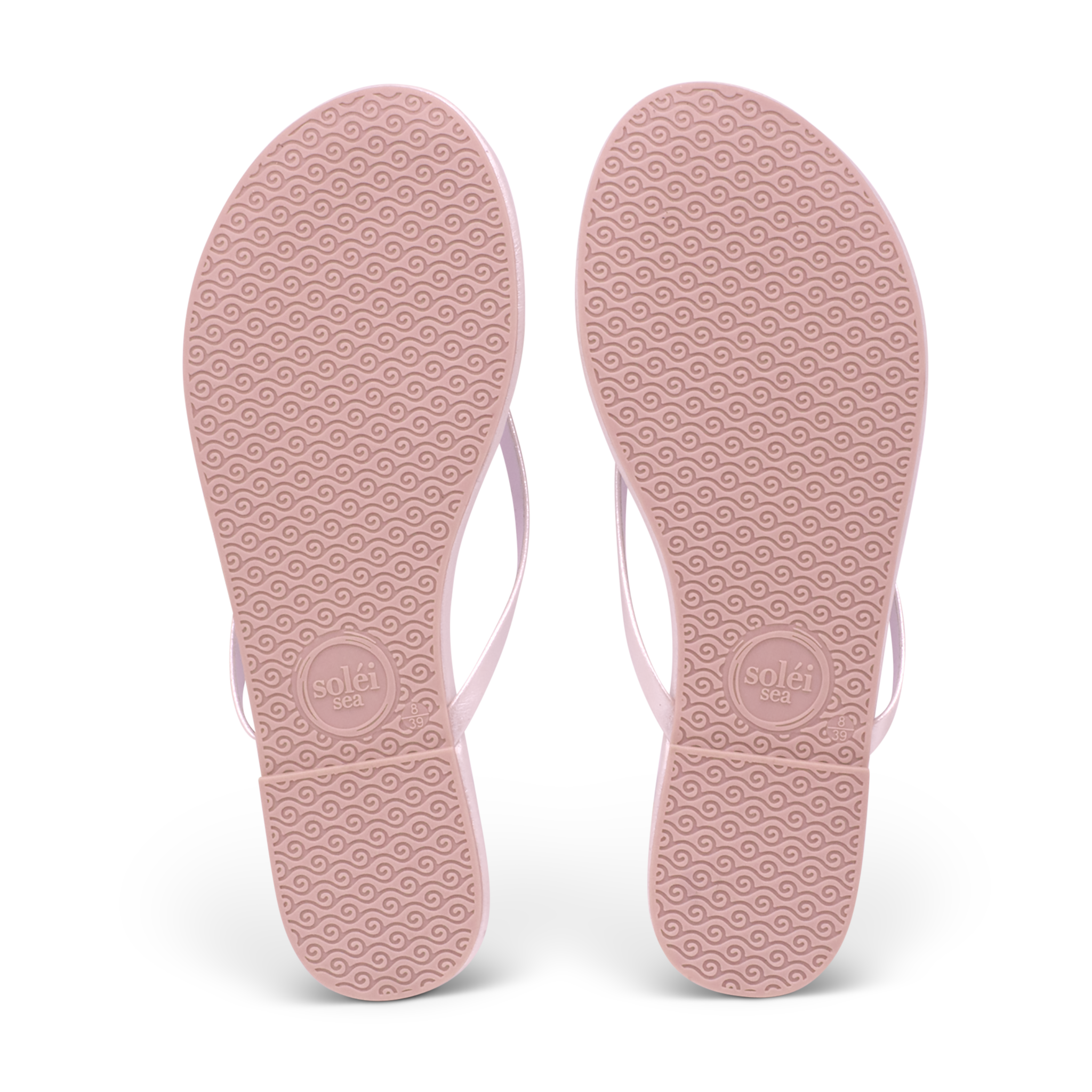 flip flop bottom with wave pattern