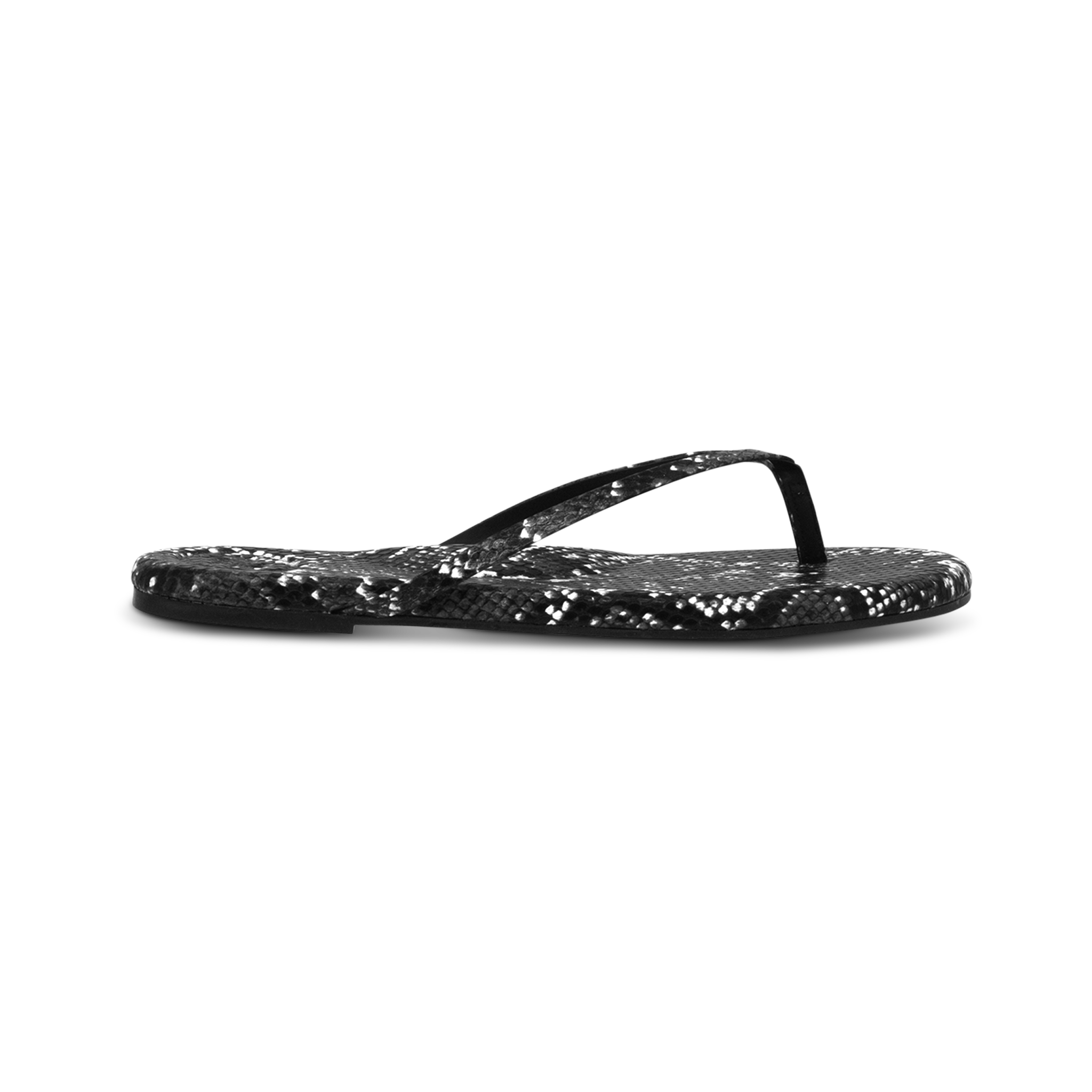 Indie Black Snake Print Sandal
