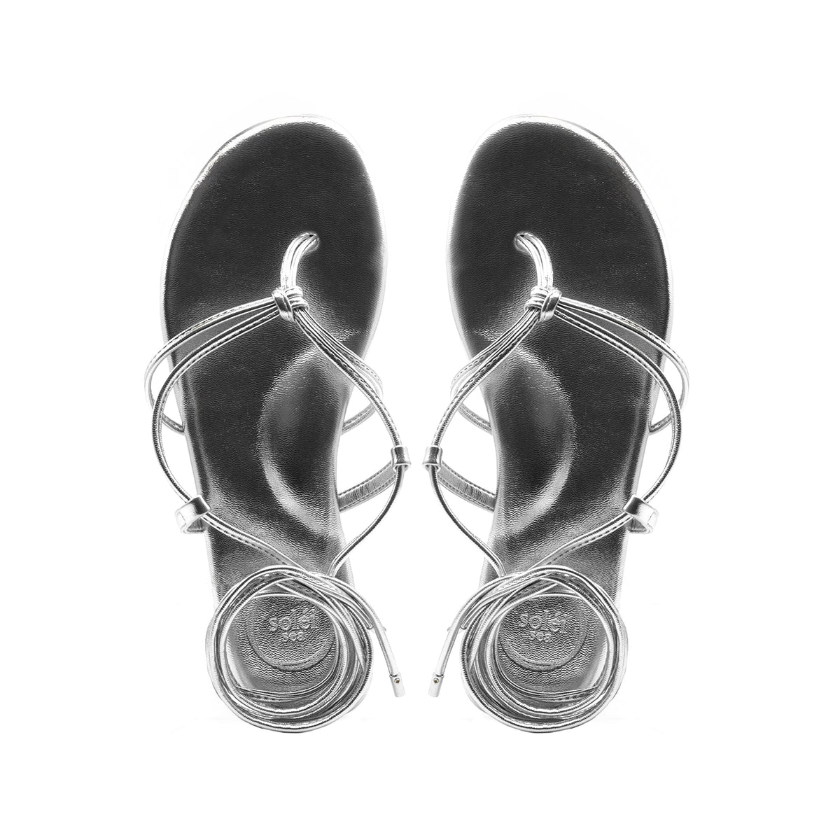 Soléi Sea Angie metallic flip flop with arch support in Silver