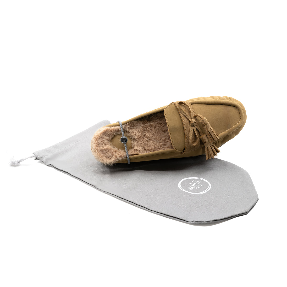 Soléi Sea Beanie slipper in Sand Stone Tan, view 9