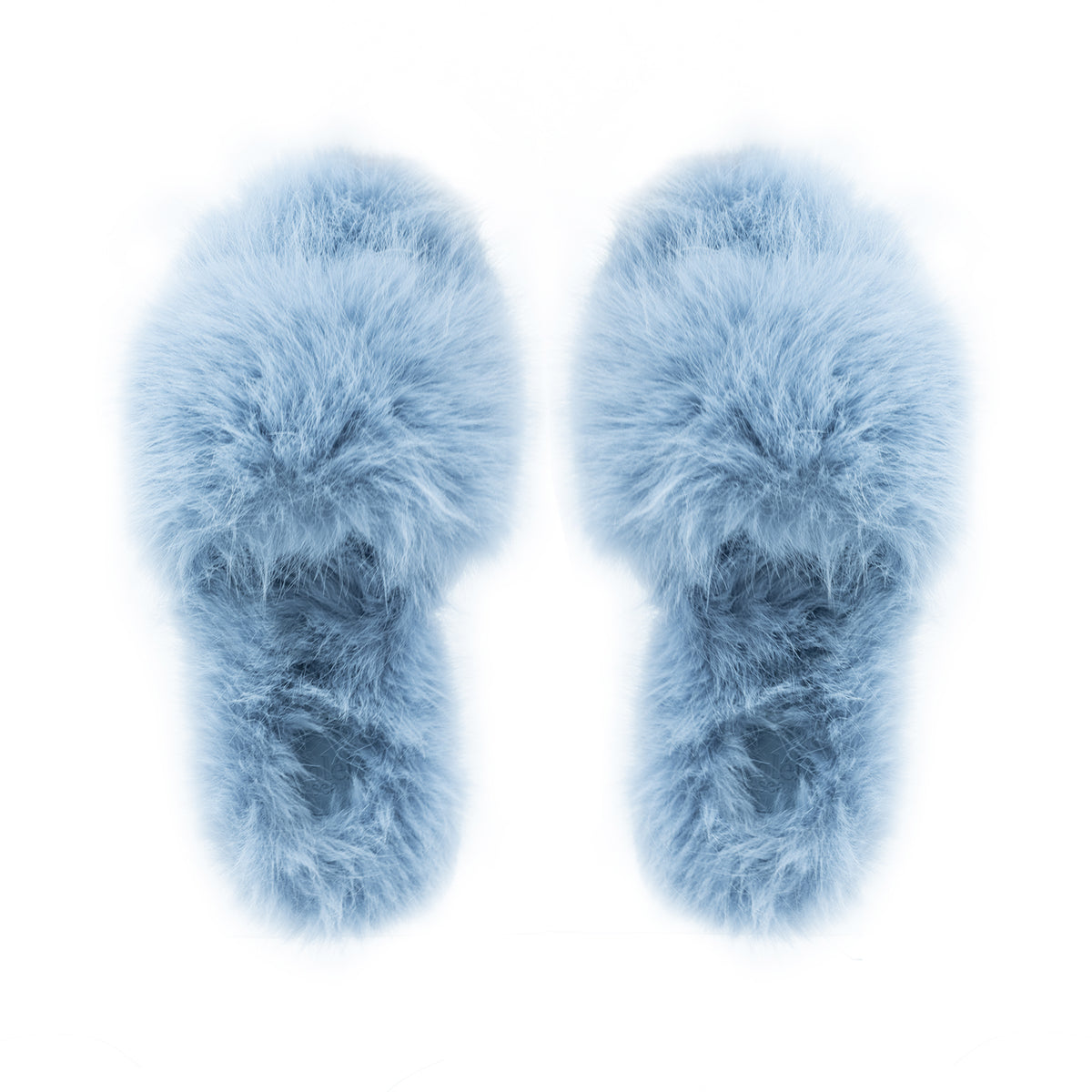 Soléi Sea Kookie shaggy faux fur slipper with arch support in Blue