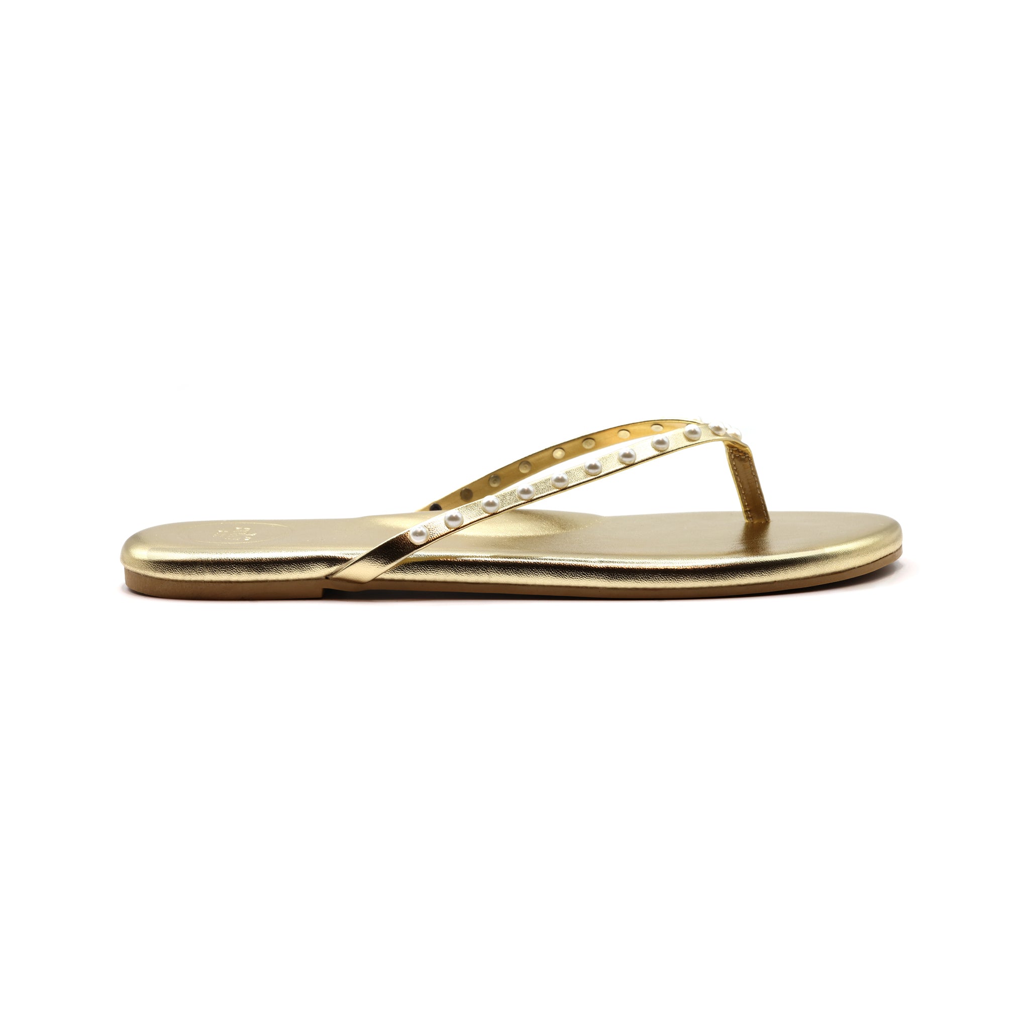 Indie Solid Metallic Gold with Pearls
