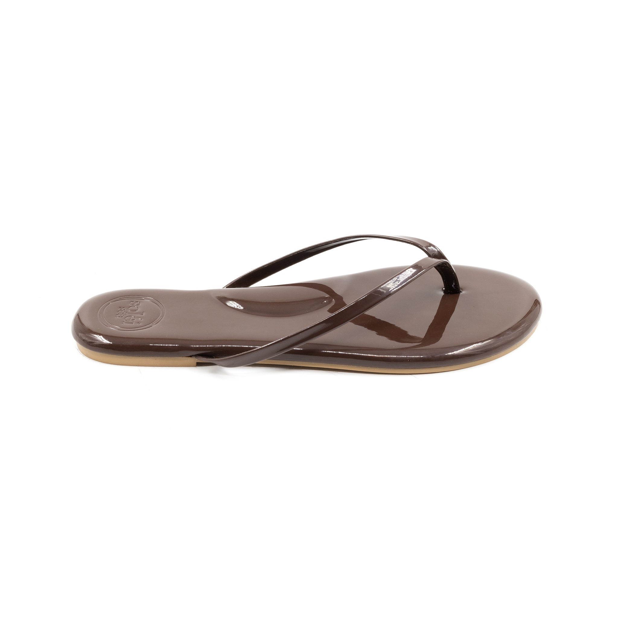 Indie Patent Chocolate Sandal