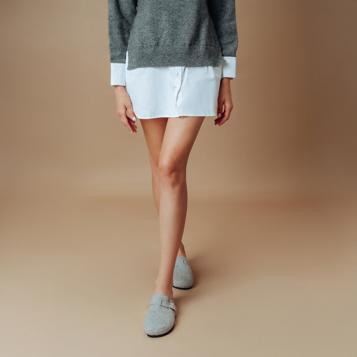 Soléi Sea Kennie clog in Grey, view 8