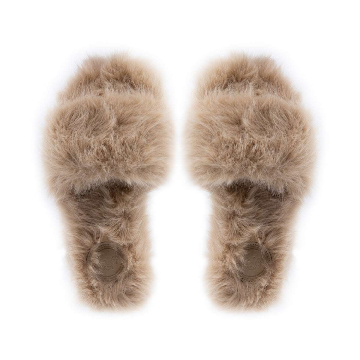 Soléi Sea Kookie shaggy faux fur slipper with arch support in Brown