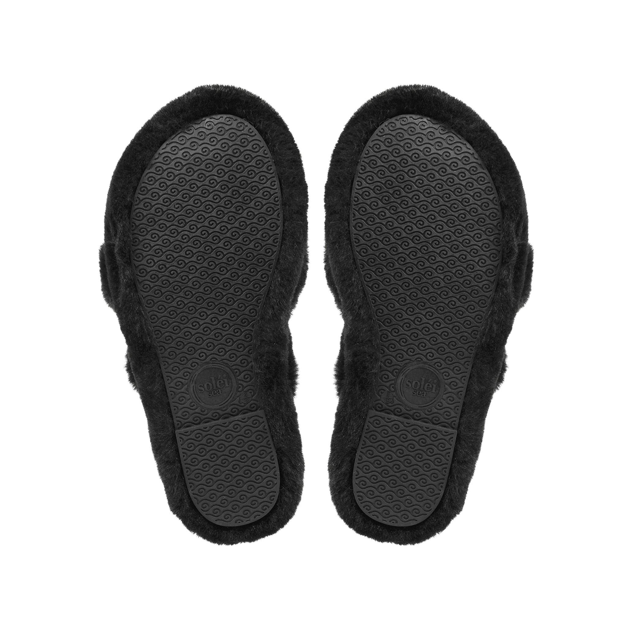 NEVIE faux fur slipper in Black, view 8