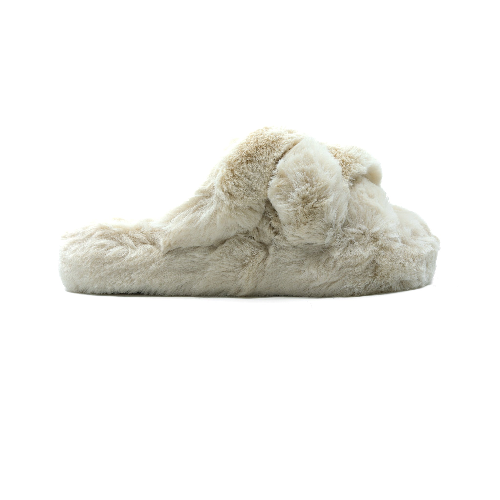 NEVIE faux fur slipper in Crème, view 5