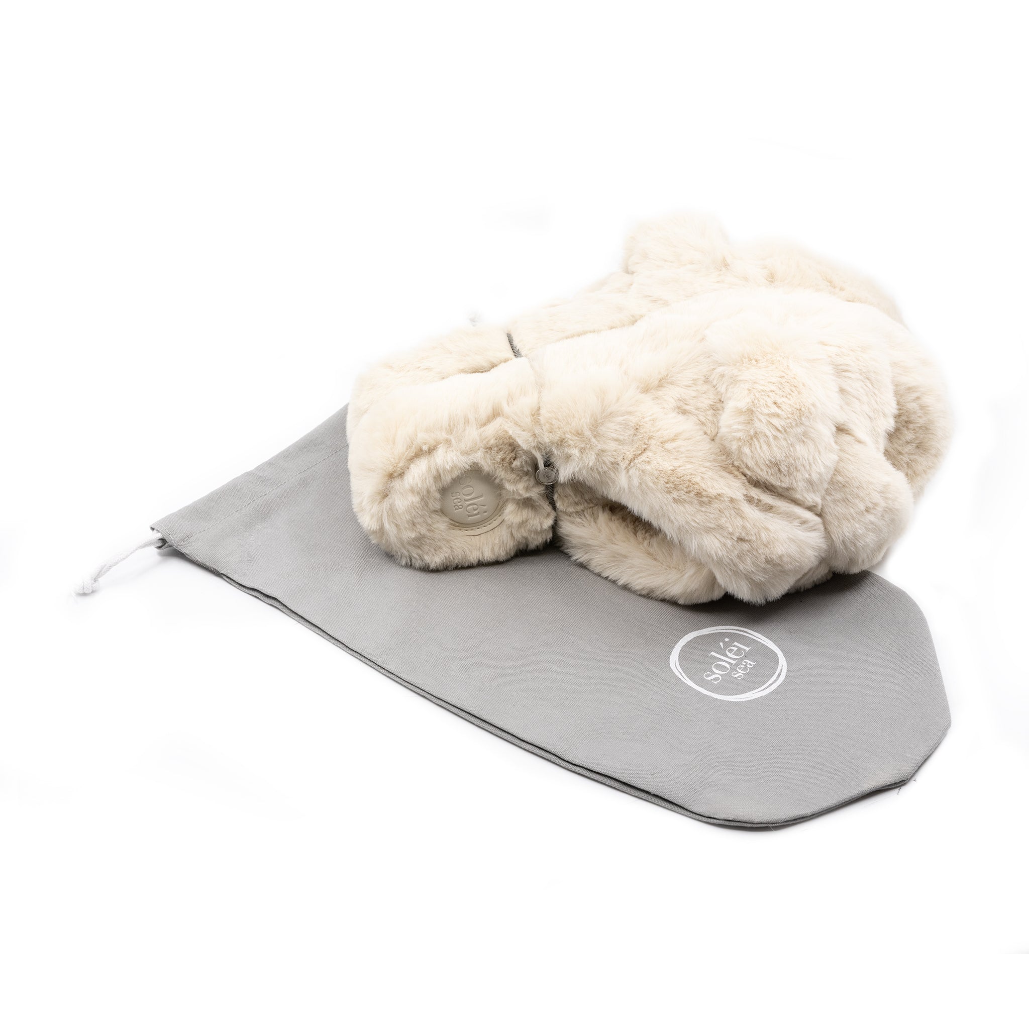 NEVIE faux fur slipper in Crème, view 7