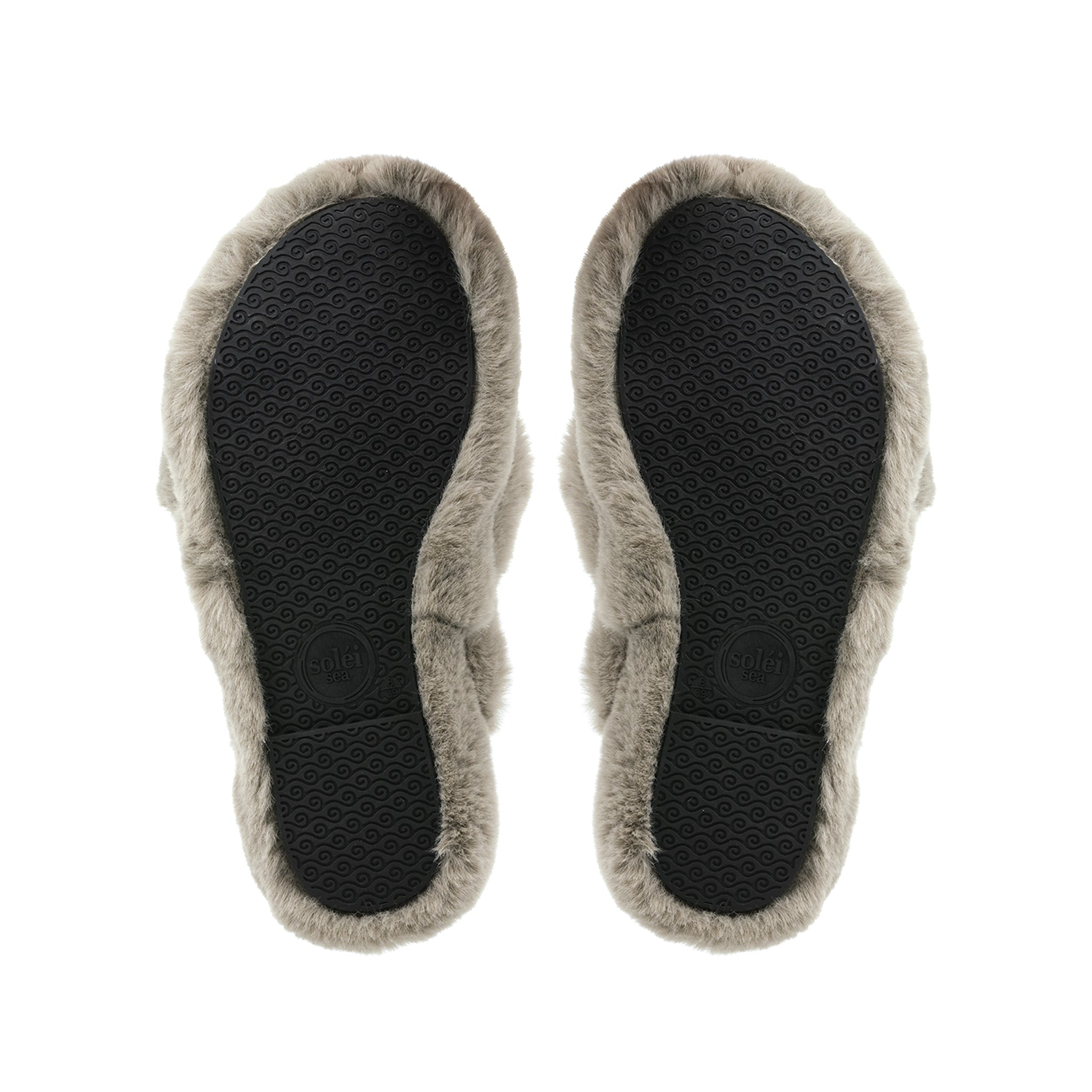 NEVIE faux fur slipper in Fog, view 7