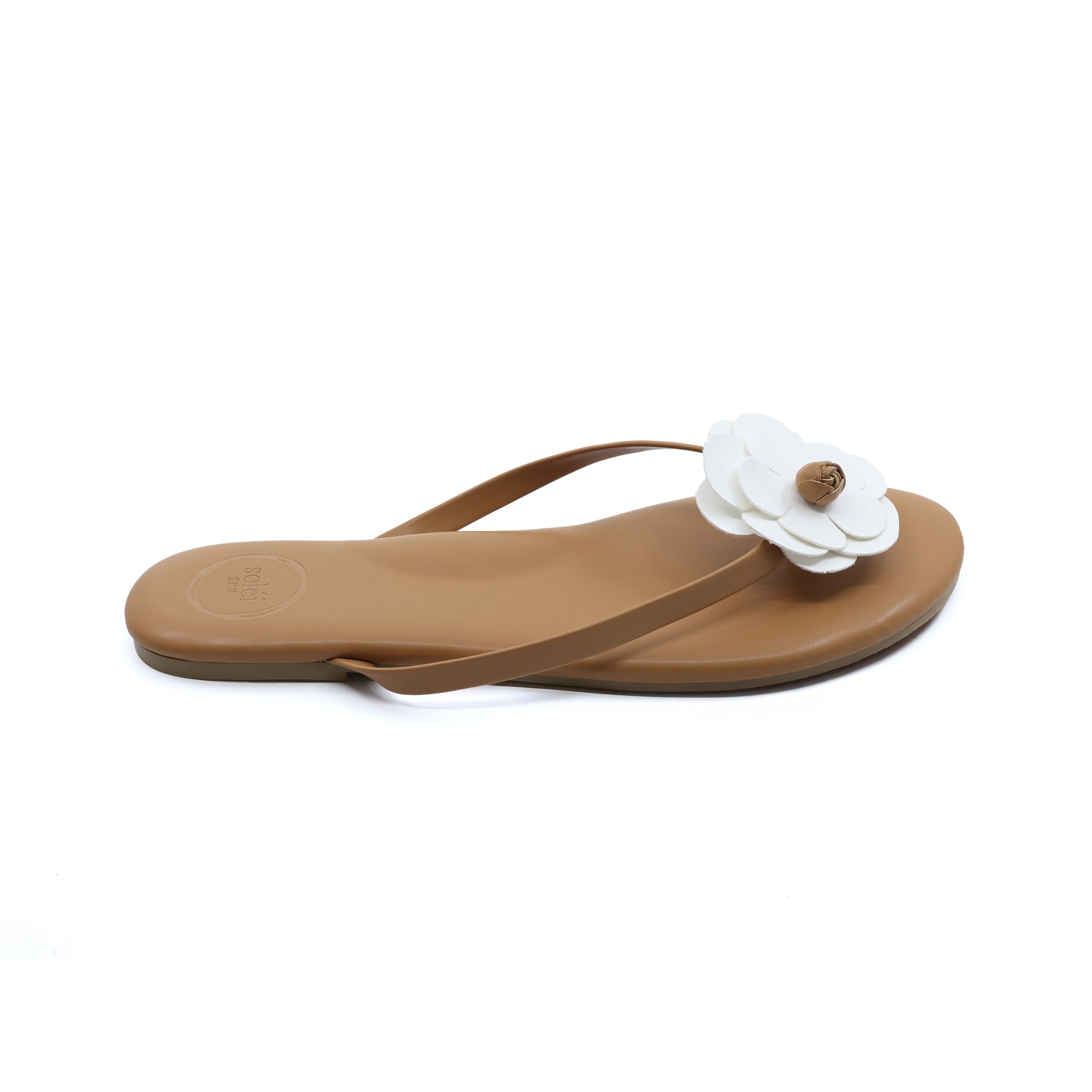 VALENTINA - SADDLE & WHITE