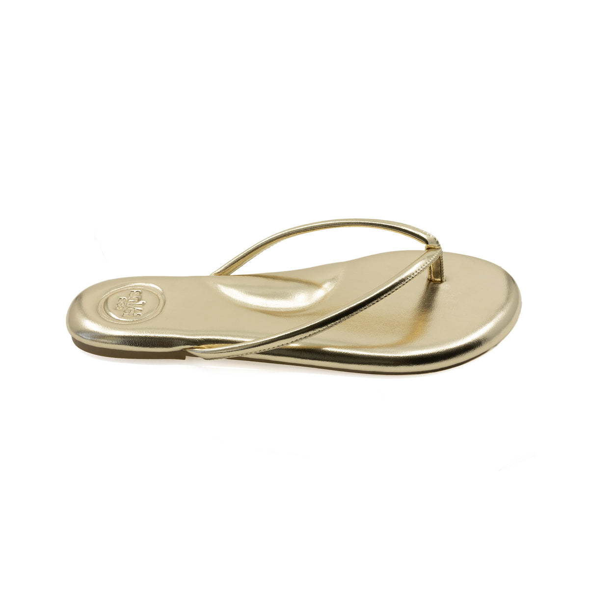 Soléi Sea Vivie flip flop in Metallic Gold, view 3