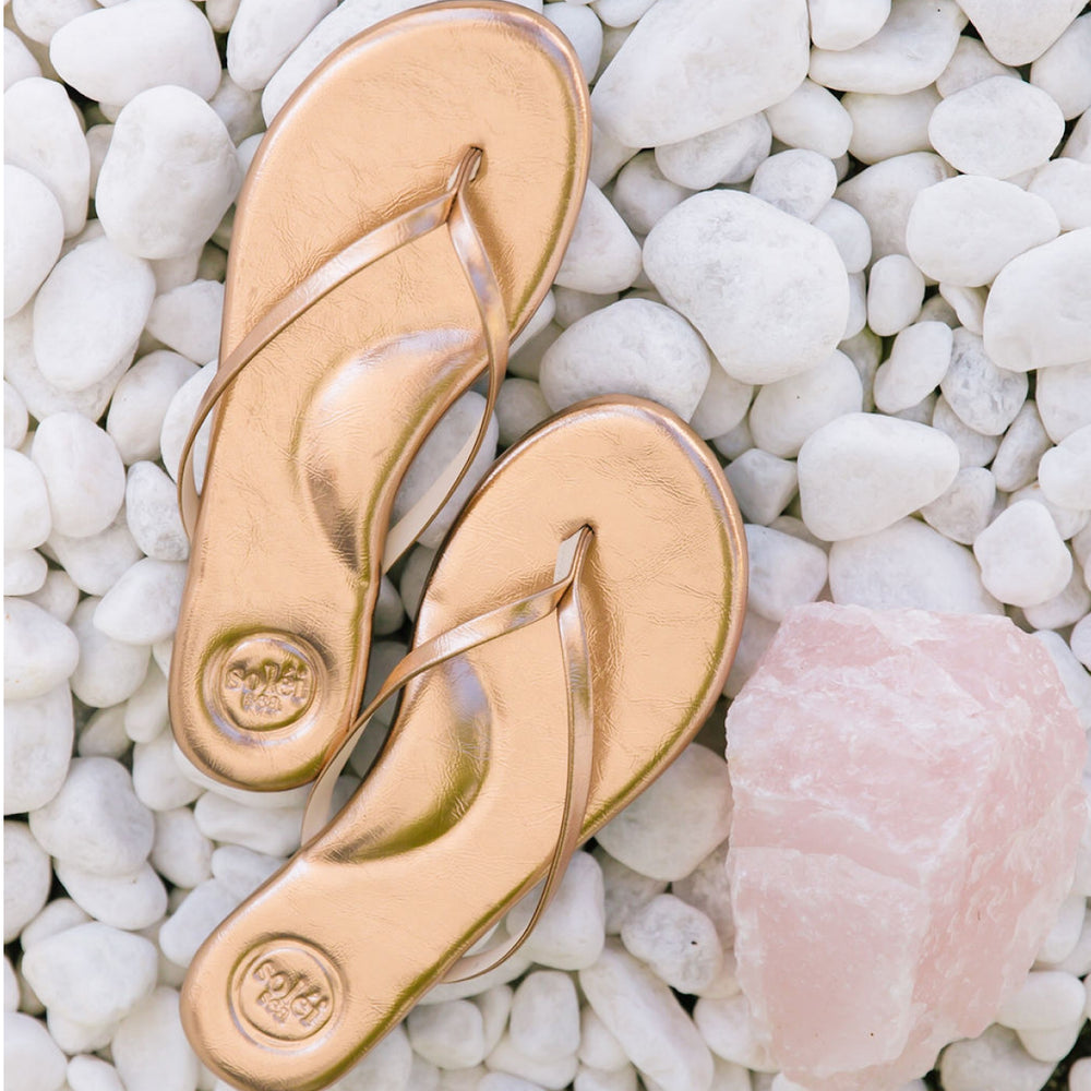 Solei Sea Rafie Gold Sandal