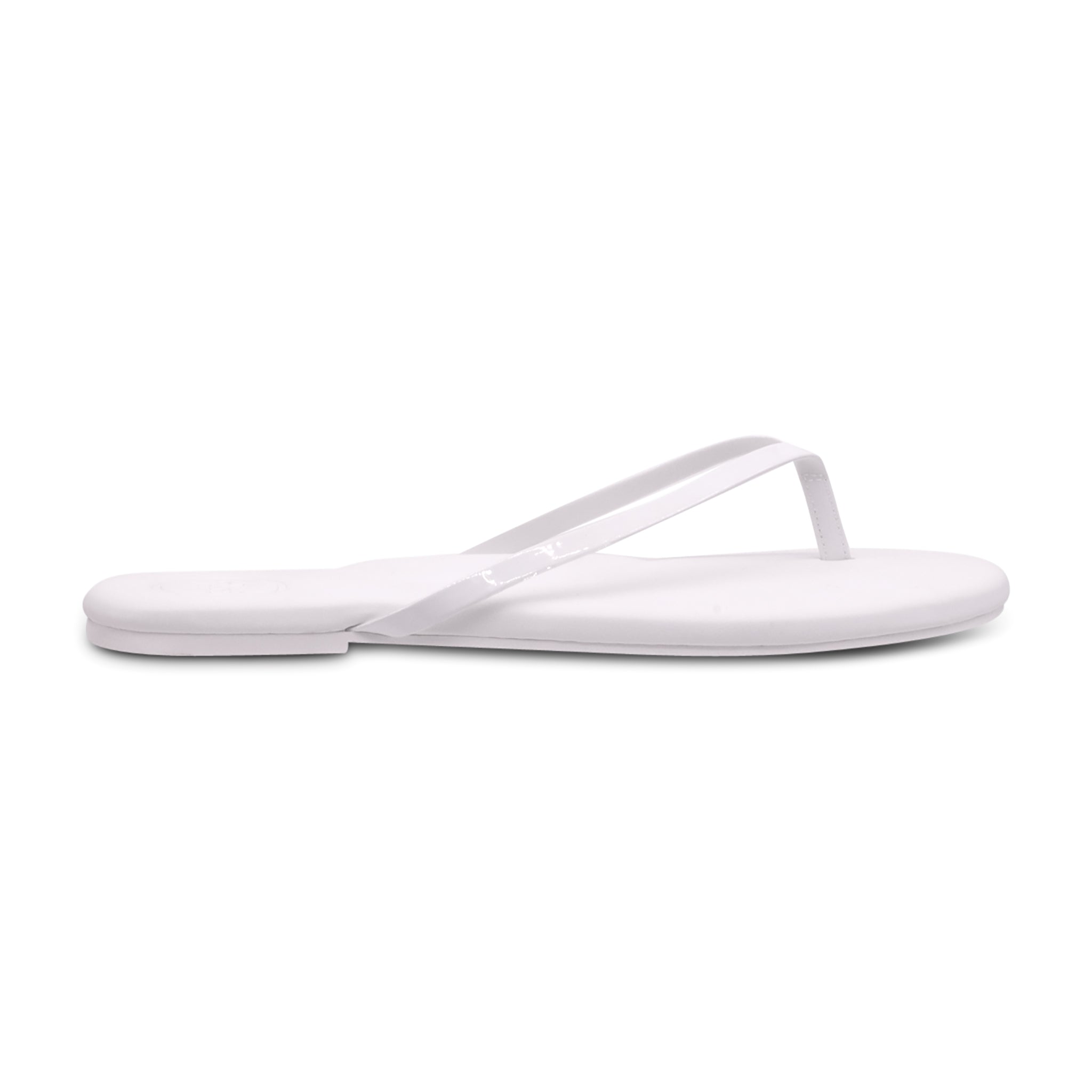 Indie White with White Patent Strap Sandal