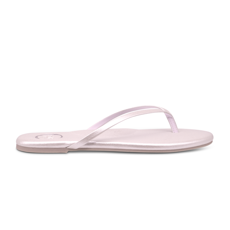 sandal in icy color with padded footbed and arch support