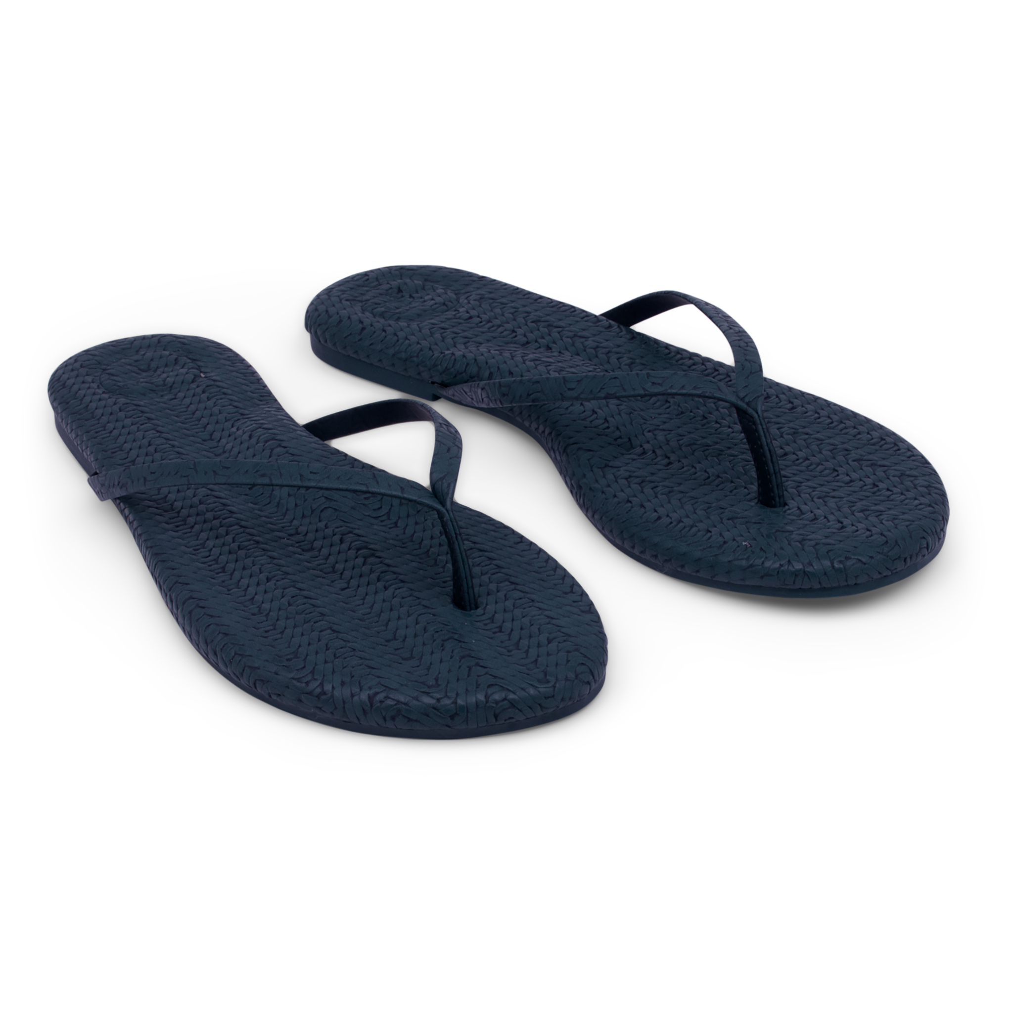 Flip flops basket weave solid navy sandal
