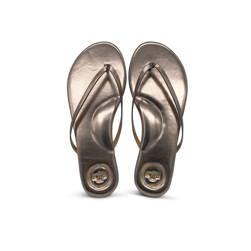 Indie Metallic Pewter Sandal Solei Sea