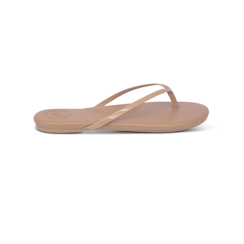 Indie Nude with Patent Nude Strap Sandal
