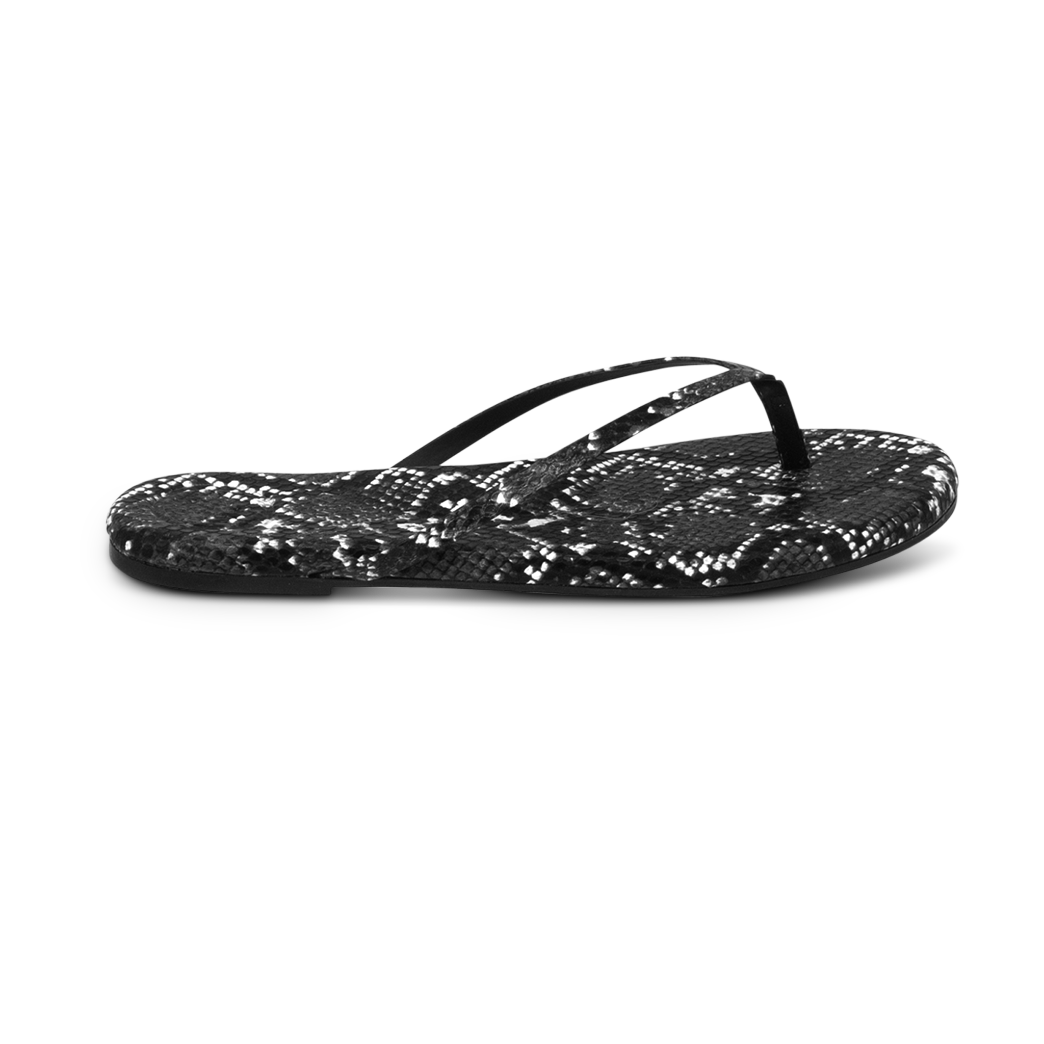Indie Black Snake Print Sandal