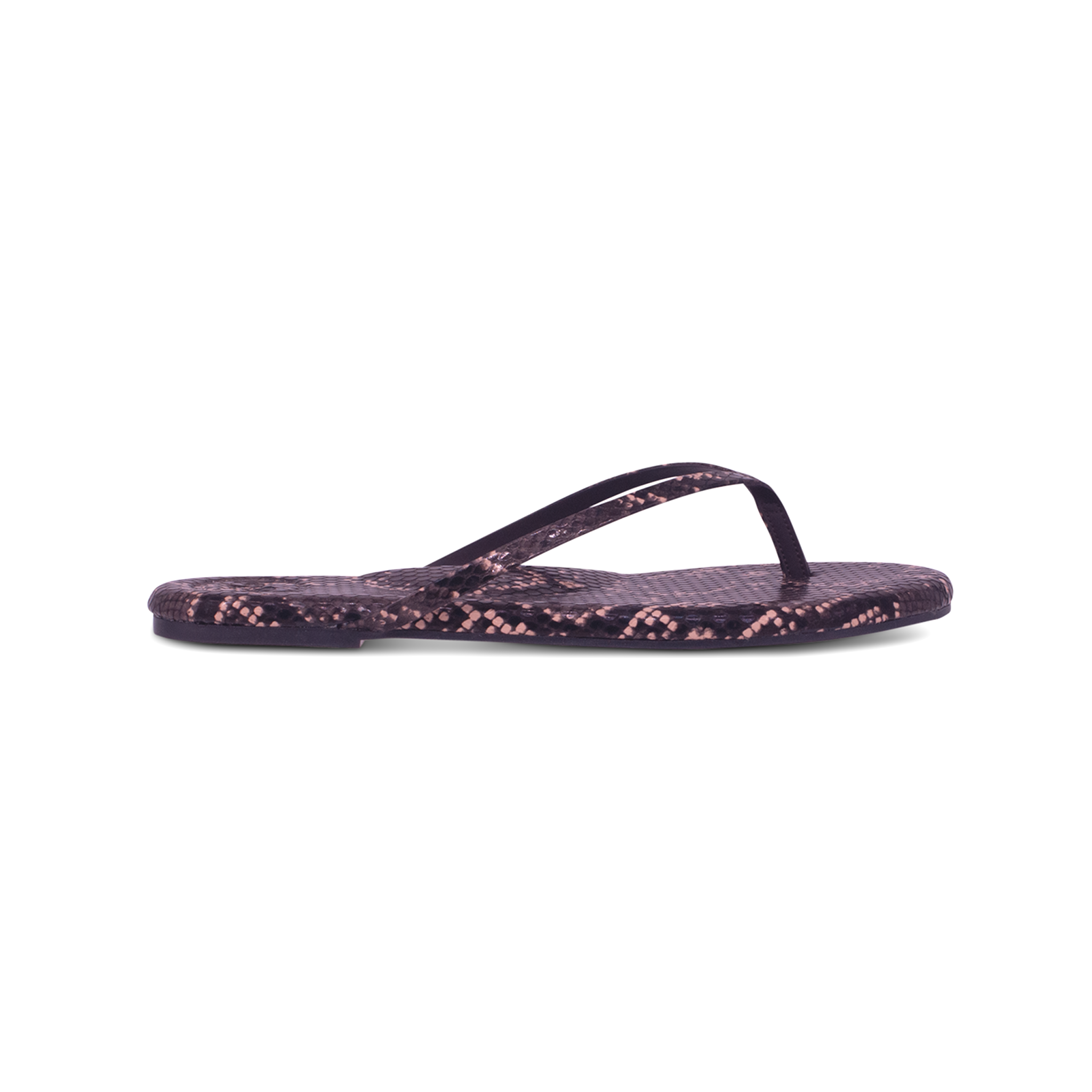 Indie Brown Snake Print Sandal
