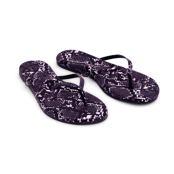 Indie Black Snake Print Sandal
