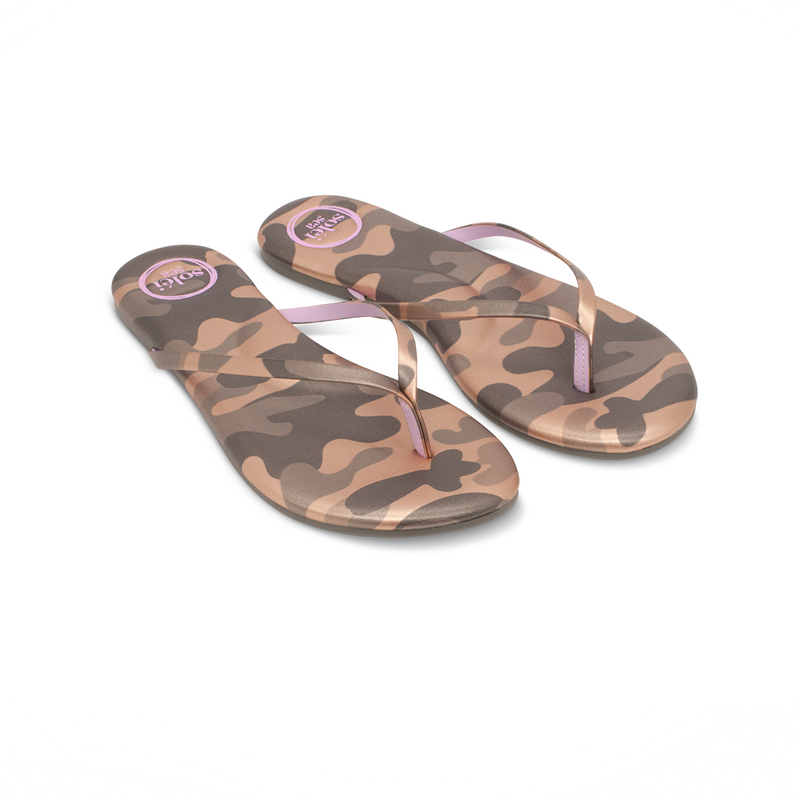 Solei Camo Gold Lilac Indie Solei Womens sandal 