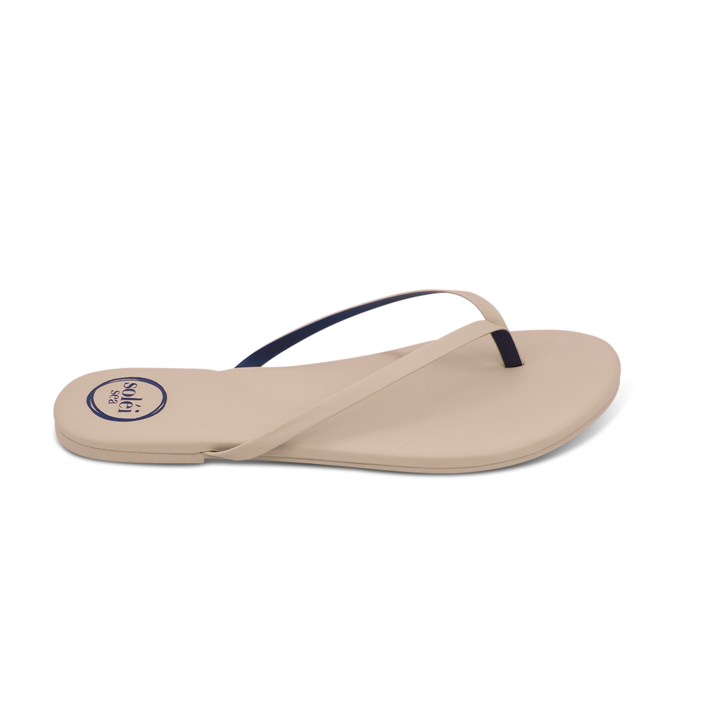 Taupe flip outlet flops